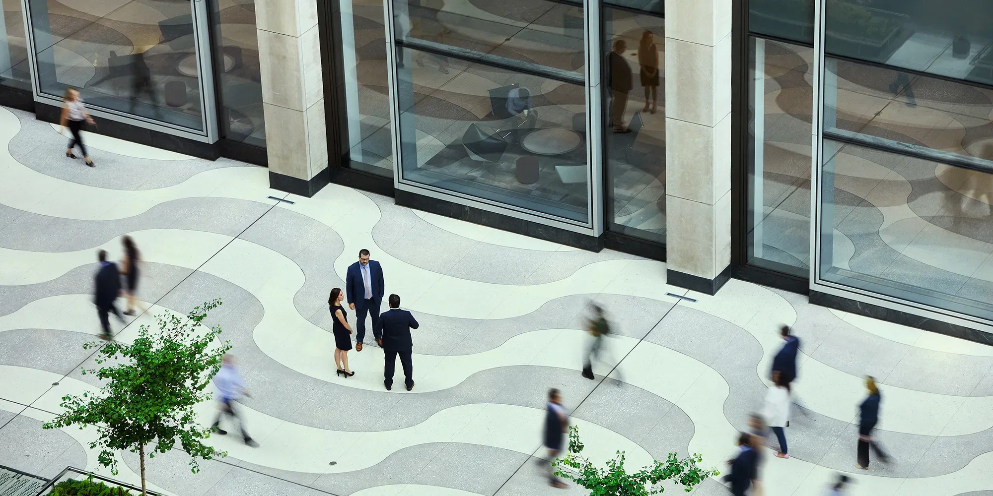 Business people standing and talking